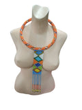 African Round Tie Necklace