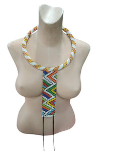 African Round Tie Necklace