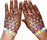 African Beaded Gloves